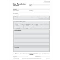 RNK Bau-Tagesbericht - Block, 3 x 50 Blatt, DIN A4, mit...