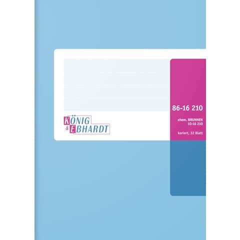 KÖNIG & EBHARDT Geschäftsbuch - A6, kariert, 32 Blatt