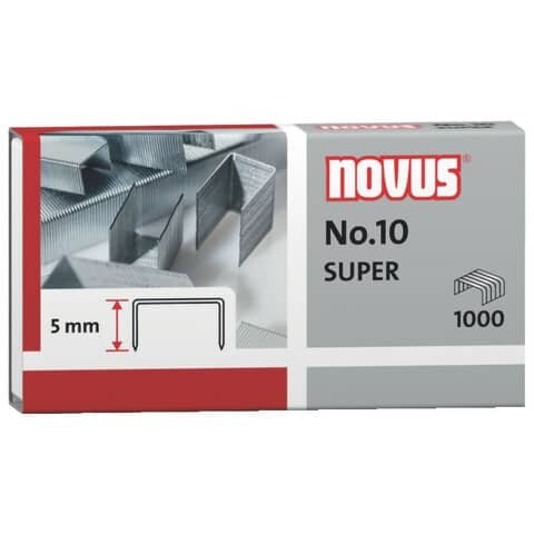 1.000 novus Heftklammern No.10