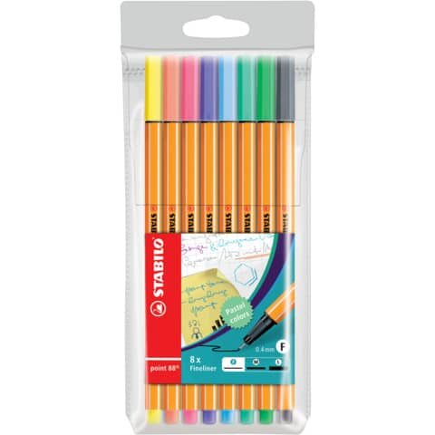 STABILO Point 88 Fineliner farbsortiert 0,4 mm, 8 St.
