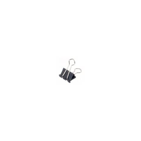 Q-CONNECT Foldback-Klammern - 19 mm, Klemmvolumen 7 mm, schwarz, 10 Stück