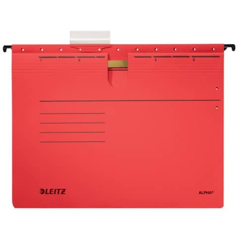 5 LEITZ Hängehefter ALPHA® 1984 Karton rot 1 x kaufmännische Heftung