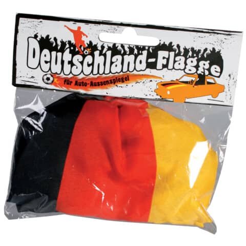 OUT OF THE BLUE Autofahne "Deutschlandflagge" für Außenspiegel mit Gummizug, 2 Stück