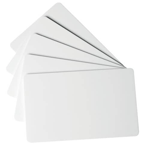 100 DURABLE DURACARD dick Blanko-Plastikkarten weiß