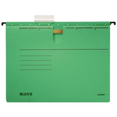 5 LEITZ Hängehefter ALPHA® 1984 Karton grün 1 x kaufmännische Heftung