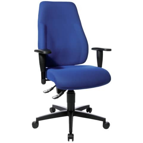 TOPSTAR Fitness-Drehstuhl Lady SITNESS - blau, Armlehnen, Teppichrollen