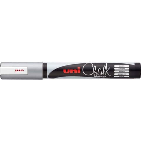 UNI-BALL Kreidemarker Uni Chalk - 1,8 - 2,5 mm, silber