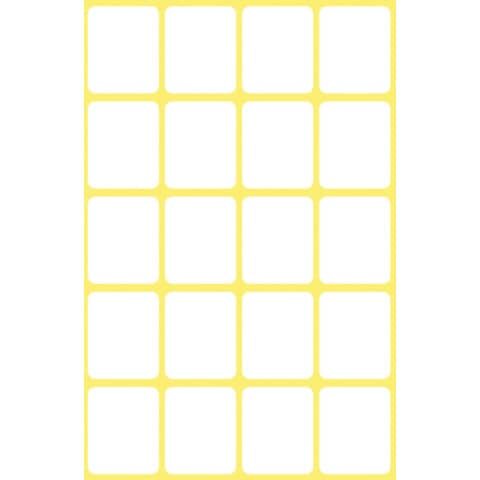 AVERY ZWECKFORM 3043 Mini-Organisations-Etiketten, 22 x 18 mm, 6 Blatt/120 Etiketten, weiß