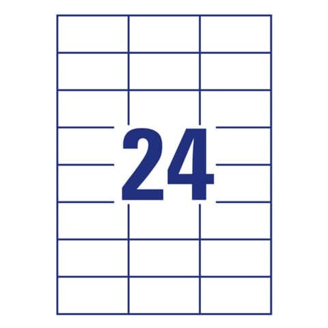 720 AVERY Zweckform Etiketten 6172 weiß 64,6 x 33,8 mm