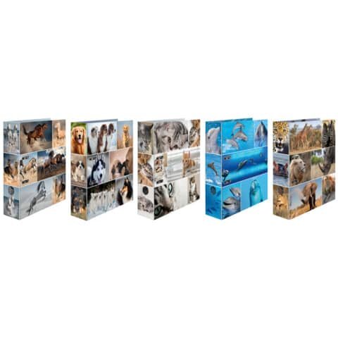 HERMA 7163 Motivordner Animals - A4, 70 mm, sortiert