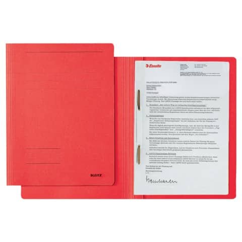 LEITZ 3003 Schnellhefter Fresh - A4, 250 Blatt, kfm. Heftung, Karton (RC), rot