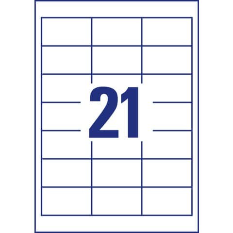 630 AVERY Zweckform Etiketten 6170 weiß 64,0 x 36,0 mm