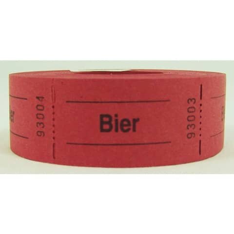 WOLF & APPENZELLER Gutscheinrolle "Bier" rot