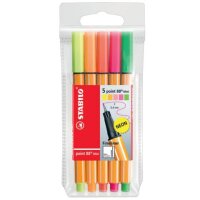 STABILO Point 88 Mini Fineliner farbsortiert 0,4 mm, 5 St.