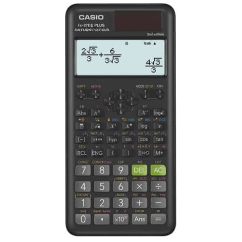 CASIO FX-87DE Plus-2 Wissenschaftlicher Taschenrechner schwarz