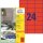 2.400 AVERY Zweckform Etiketten 3448 rot 70,0 x 37,0 mm