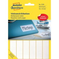AVERY ZWECKFORM 3328 Universal-Etiketten - 76 x 19 mm,...