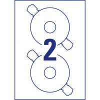 50 AVERY Zweckform CD-Etiketten L6043-25 weiß