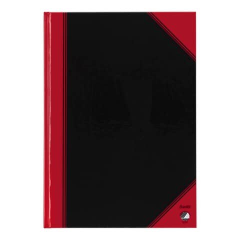 Bantex Notizbuch Chinakladde DIN A4 liniert, schwarz/rot Hardcover 192 Seiten