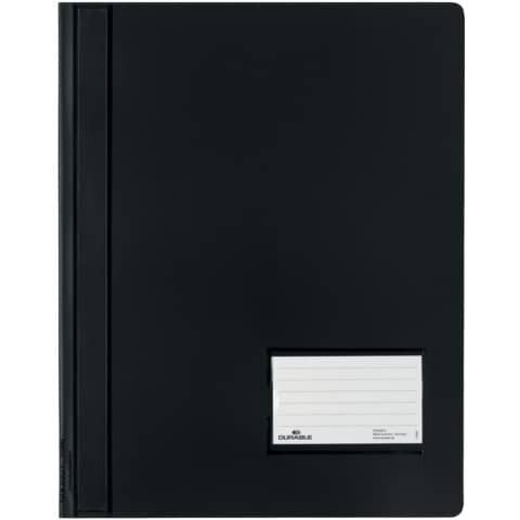 DURABLE Schnellhefter DURALUX® - A4 überbreit, transluzente Folie, schwarz