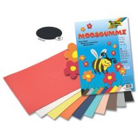 FOLIA Moosgummi - 29 x 40 cm, schwarz