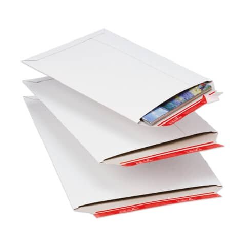 COLOMPAC Versandtaschen Vollpappe 235x310x30 mm (A4), weiß