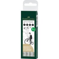 FABER CASTELL Tintenschreiber ECCO PIGMENT - 4er Set...