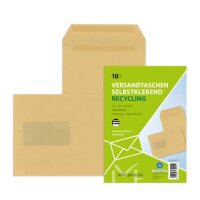 MAILMEDIA Versandtaschen Recycling - C5, mit Fenster,...