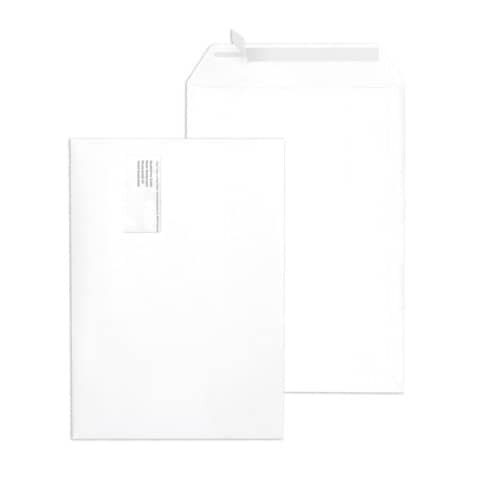 MAILMEDIA Versandtaschen B4, mit Adressfenster 45x90 mm, haftklebend, 120 g/qm, weiß, 250 Stück
