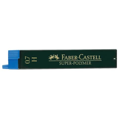 FABER CASTELL Feinmine SUPER POLYMER - 0,7 mm, H, schwarz, 12 Minen