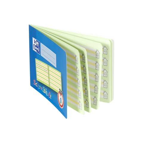 OXFORD Heft, A5 quer, 0 mit gelbem Mittelband, 16, robuster, abwischbarer Deckel