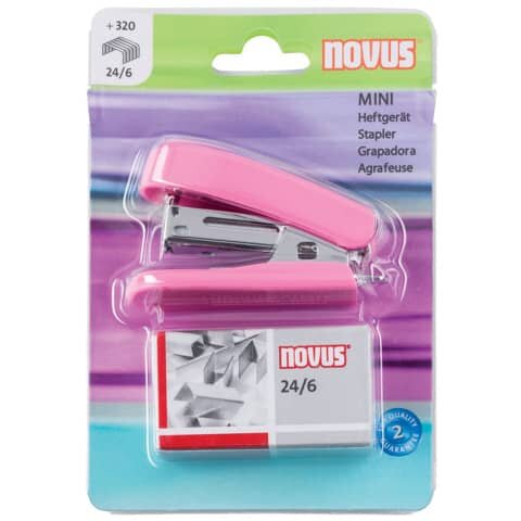 novus Heftgerät Mini pink