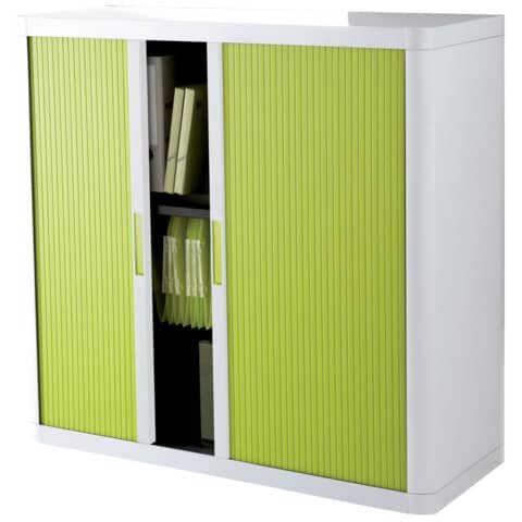 PAPERFLOW Rollladenschrank easyOffice 1-Meter Schrank, weiß/grün