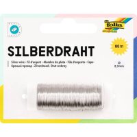 FOLIA Basteldraht - 0,3 mm, versilbert