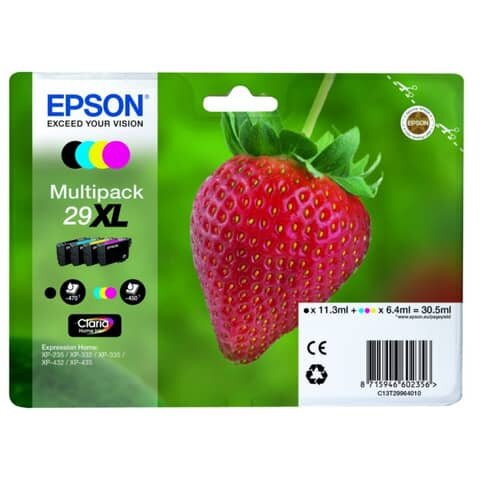 EPSON 29XL / T2996XL  schwarz, cyan, magenta, gelb Druckerpatronen, 4er-Set