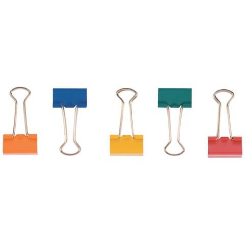 Q-CONNECT Foldback-Klammern - 32 mm, Klemmvolumen 13 mm, sortiert, 10 Stück