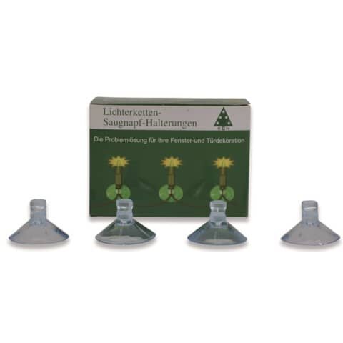 RIFFELMACHER Weihnachtsschmuck Saugnäpfe für Lichterketten - 20 Stück, klar