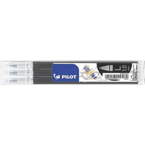 PILOT Tintenrollermine FriXion BLS-FR10 - 0,5 mm, schwarz, 3er Pack