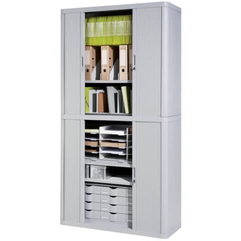 PAPERFLOW Rollladenschrank easyOffice 2-Meter Schrank, grau