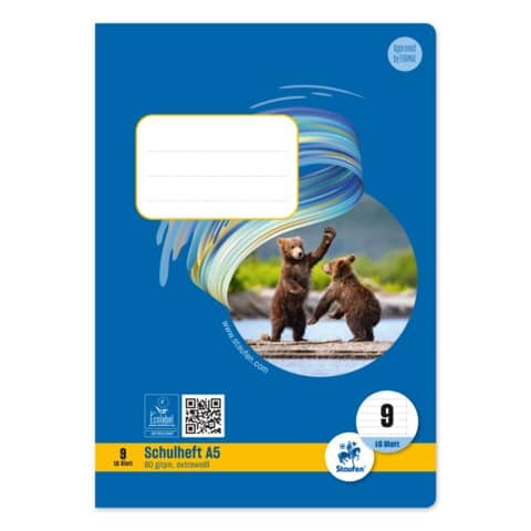 STAUFEN STYLE Heft LIN9 - A5, 16 Blatt, 80 g/qm, liniert mit Rand
