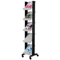 PAPERFLOW Prospektregal grau DIN A4 5 Fächer