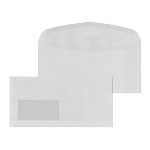 MAILMEDIA Kuvertierumschläge Recycling - C5/6, mit Fenster, gummiert, 75g/qm, 1.000 Stück
