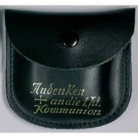 Rosenkranzetui - Leder, 7,5 x 6,5 cm, schwarz