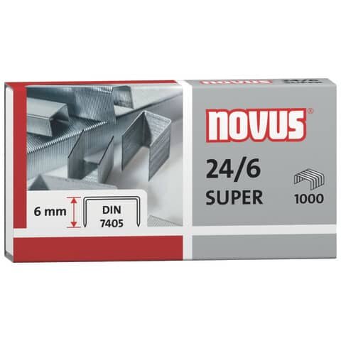 1.000 novus Heftklammern SUPER 24/6