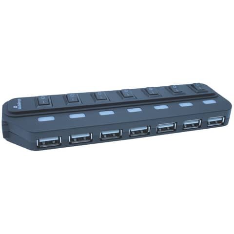 MediaRange USB-Hub 7-fach schwarz