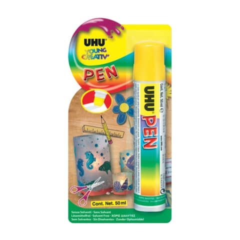 UHU Klebestift YOUNG CREATIV GLUE PEN - 50 ml, ohne Lösungsmittel, transparent