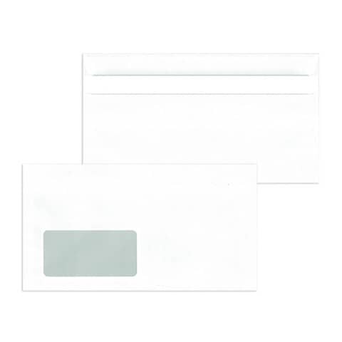 MAILMEDIA Kompaktumschläge mit Fenster (229x125 mm), selbstklebend, 75 g/qm, 1.000 Stück