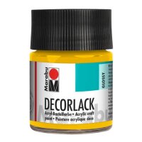 MARABU Decorlack Acryl - Mittelgelb 021, 50 ml