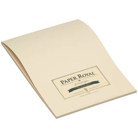 RÖSSLER Paper Royal Briefblock - DIN A4, 40 Blatt, chamois, geripptes Feinpapier, veredelt