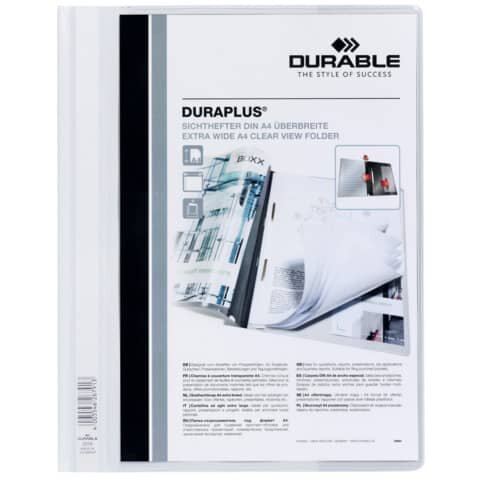 DURABLE Angebotshefter DURAPLUS® - strapazierfähige Folie, A4+, weiß
